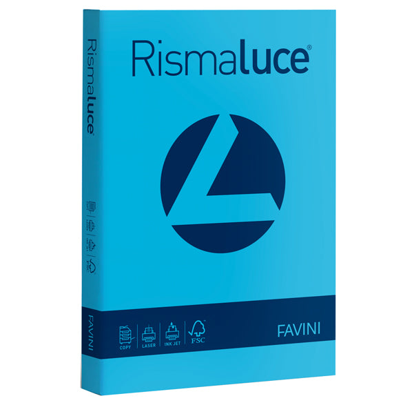 FAVINI - A66G304 - Carta Rismaluce - A4 - 90 gr - azzurro  55 Favini - conf. 300 fogli