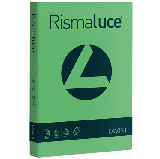 FAVINI - A66D304 - Carta Rismaluce - A4 - 90 gr - verde 60 - Favini - conf. 300 fogli