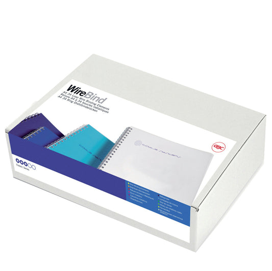 GBC - 47901E - Dorsi WireBind per rilegatura - passo 3:1 - metallo - 34 anelli - 5 mm - bianco - GBC - scatola 100 pezzi