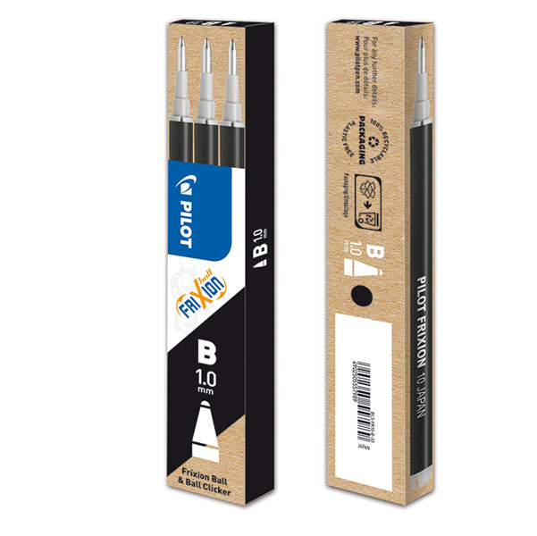 PILOT - 006675 - Refill sfera frixionball clicker - punta 1,0mm - nero - Pilot - conf. 3 pezzi