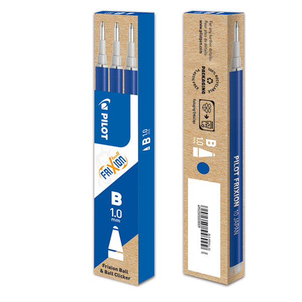 PILOT - 006676 - Refill sfera frixionball clicker - punta 1,0 mm - blu - Pilot - conf. 3 pezzi