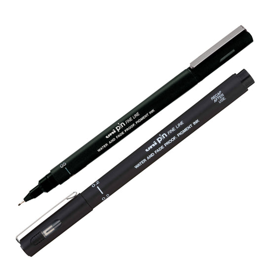UNI MITSUBISHI - M PIN102 N - Pin fineliner  - punta 0,2mm - nero - Uni Mitsubishi