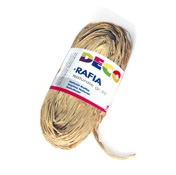 DECO - 1731 - Rafia - colore naturale - 50 gr - Deco