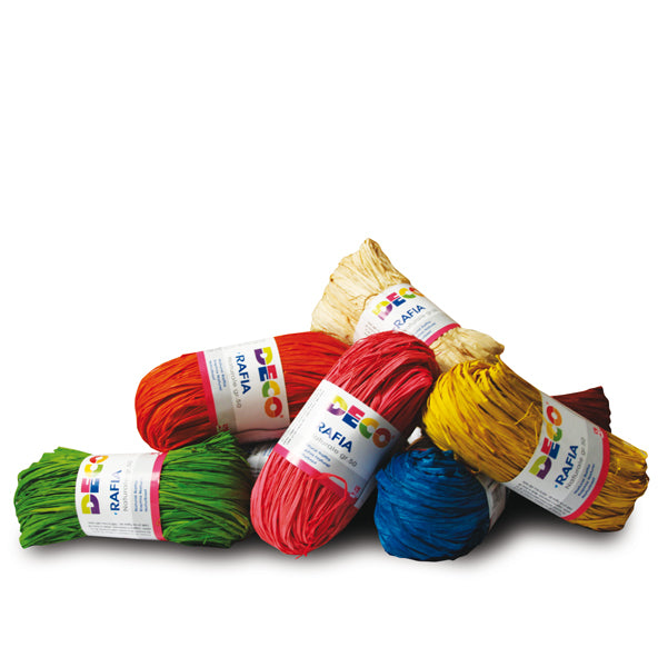 DECO - 04775 - Rafia - colori assortiti - Deco - conf. 10 pezzi