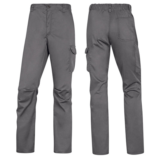 DELTAPLUS - PANOSTRPAGNXG - Pantalone da lavoro Panostrpa - sargia-poliestere-cotone-elastan - taglia XL - grigio-nero - Deltaplus