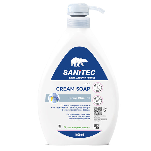 Sanitec - 1020 - Crema di sapone Luxor - Iris - dispenser 1 L - Sanitec