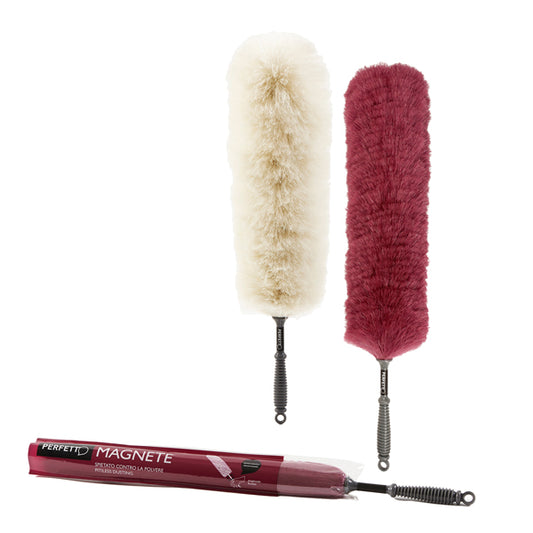 PERFETTO - 0065C - Piumino magnete - attira polvere - diametro 5 cm - altezza 65 cm - rosso - Perfetto