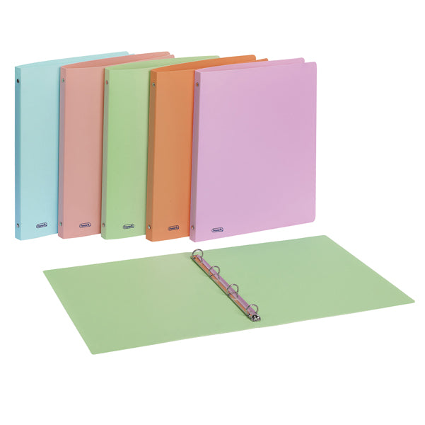 FAVORIT - 400115584 - Raccoglitore Pastel - PPL - dorso 1,5 cm - 22x30 cm - 4 anelli 15 mm - colori assortiti - Favorit