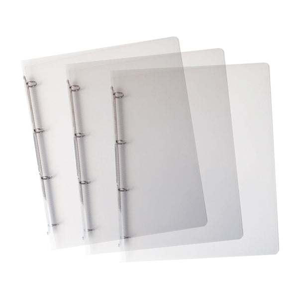FAVORIT - 400083622 - Raccoglitore Lumina - PP - 4 anelli tondi D15 - dorso 2 cm - 22x30 cm - trasparente - Favorit