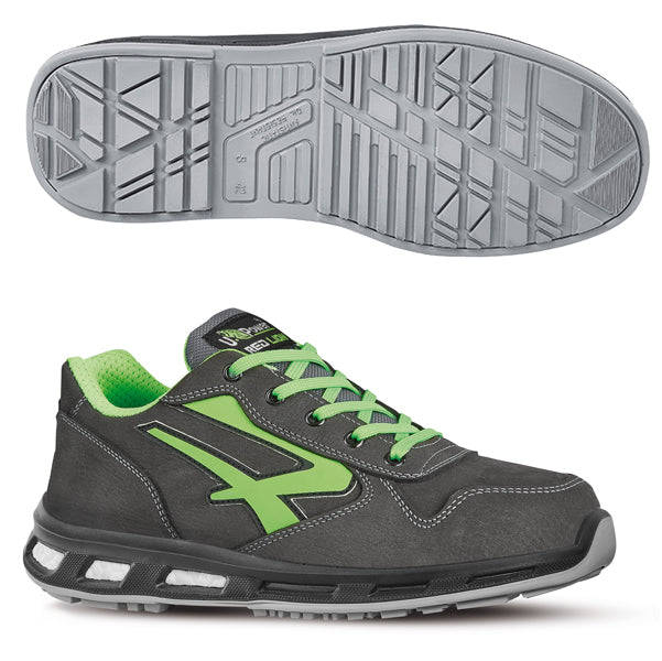 U-Power - RL20174-48 - Calzatura di sicurezza Yoda S3 SRC Red Lion - pelle nabuk idrorepellente - numero 48 - grigio scuro-verde - U-Power