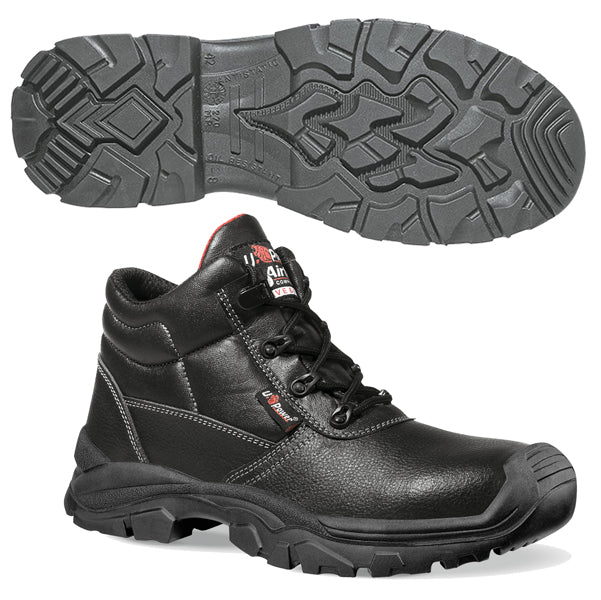 U-Power - RR10443-37 - Calzatura di sicurezza Texas UK S3 SRC Rockroll - pelle grana mina idrorepellente - numero 37 - nero - U-Power