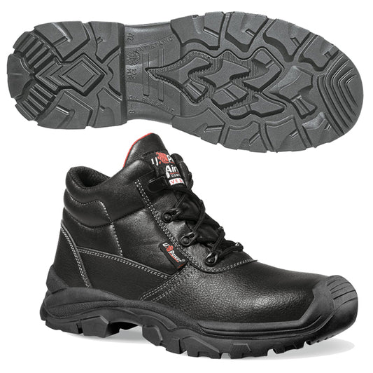 U-Power - RR10443-40 - Calzatura di sicurezza Texas UK S3 SRC Rockroll - pelle grana mina idrorepellente - numero 40 - nero - U-Power