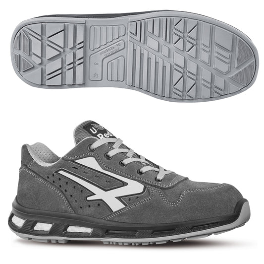 U-Power - RL20096-41 - Calzatura di sicurezza Going S1P SRC Red Lion - pelle scamosciata morbida forata - numero 41 - grigio - U-Power