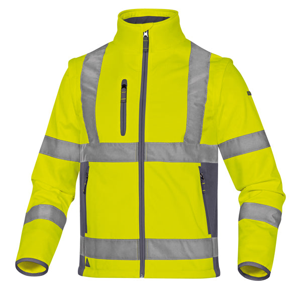 DELTAPLUS - MOON2JGGT - Giacca Softshell Moonlight 2 alta visibilitA' - poliestere - taglia L - giallo fluo - Deltaplus