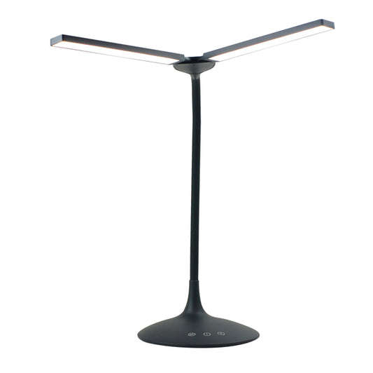 ALBA - LEDTWINN - Lampada da tavolo Twin - a led - 34 x 36 x 18 cm - nero - Alba