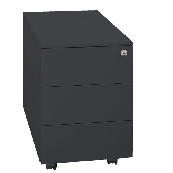 BERTESI - 3903N - Cassettiere in metallo - 3 cassetti - 40 x 59 x 54 cm - nero - Bertesi