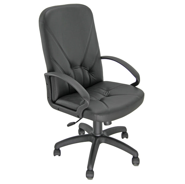 Unisit - DND-KN - Poltrona direzionale Dante D - con bracciol fissii - nero - Unisit