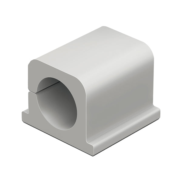 DURABLE - 5043-10 - Clip Cavoline  PRO fermacavi - adesiva - per 2 cavi - grigio - Durable - conf. 4 pezzi