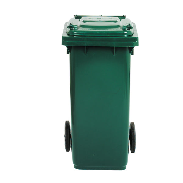 MobilPlastic - 1-240-5-VES - Bidone carrellato - 58x73x107 cm - 240 L - verde scuro - Mobil Plastic