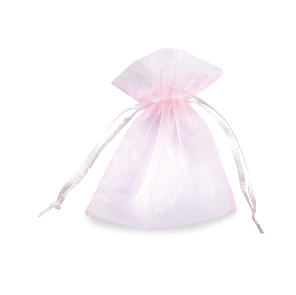 PNP - UL550DLL02VRA - Sacchetti bomboniera Milly - 8,5 x 10 cm - organza - rosa - PNP - conf. 20 pezzi