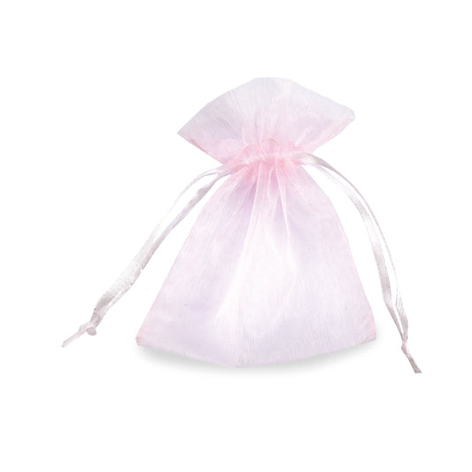 PNP - UL550DLL02VRA - Sacchetti bomboniera Milly - 8,5 x 10 cm - organza - rosa - PNP - conf. 20 pezzi