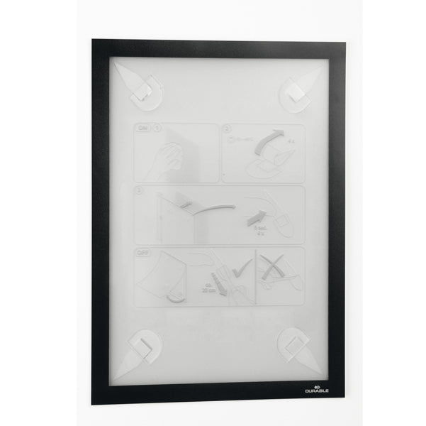 DURABLE - 4843-01 - Cornice adesiva - Duraframe Wallpaper - A4 - 21 x 29,7 cm - nero - Durable