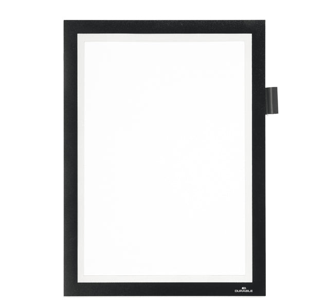 DURABLE - 4989-01 - Cornice Duraframe - magnetica - A4 - 21 x 29,7 cm - nero - Durable