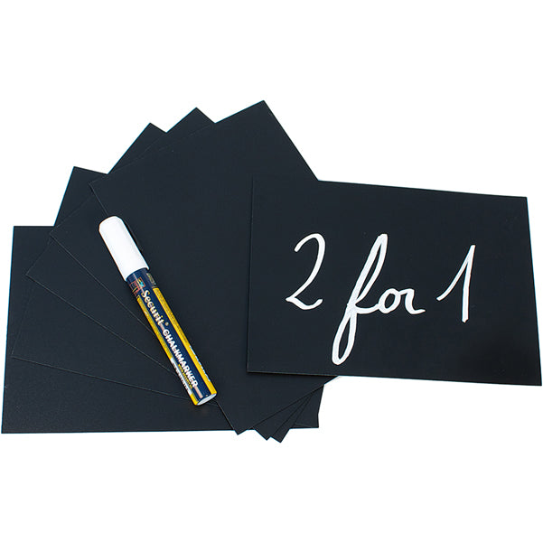 SECURIT - TAG-A6-WT - Targhette - 10,5 x 15 cm (A6) - nero - Securit - set 20 pezzi