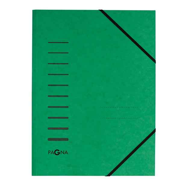 PAGNA - 24001-03 - Cartella con elastico - in cartoncino - A4 - verde - Pagna