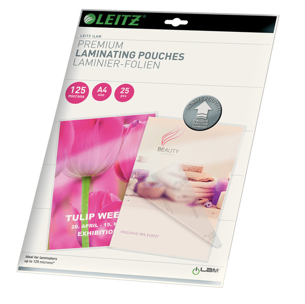 LEITZ - 74820000 - Pouches iLAM UDT - plastificazione a caldo - A4 - 216 x 303 mm - 2 x125 micron - Leitz - scatola 25 pezzi