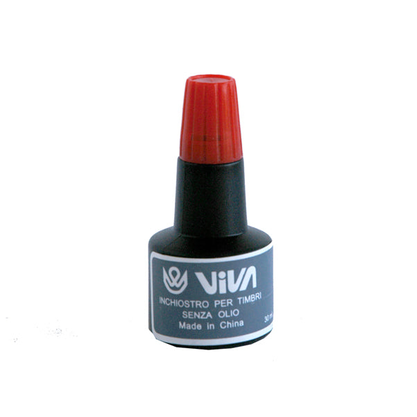 VIVA - 358R-Red - Inchiostro per cuscinetti - a base alcool - 30 gr - rosso - Viva