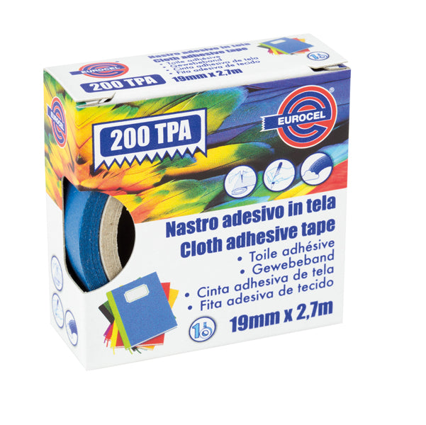 EUROCEL - 016614194 - Nastro adesivo telato TPA 200 - 1,9 cm x 2,7 m - blu - Eurocel