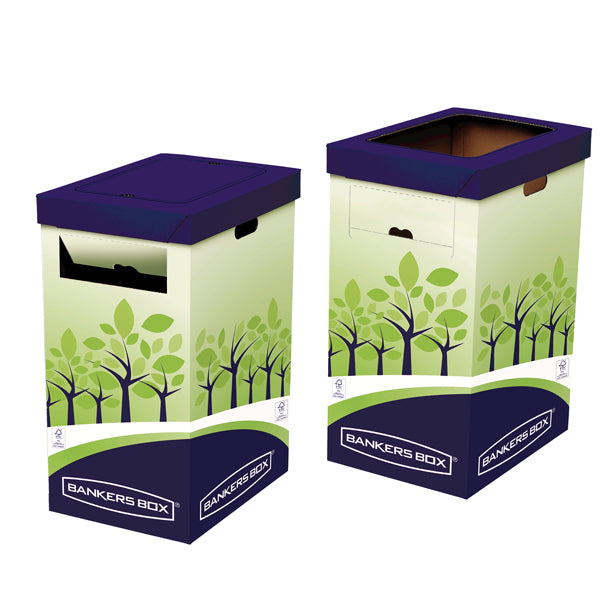 FELLOWES - 8049202 - Cestino riciclo - 31,5 x 60,8 x 42,7 cm - verde-blu - Fellowes