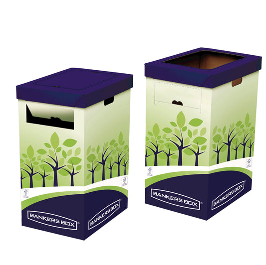 FELLOWES - 8049202 - Cestino riciclo - 31,5 x 60,8 x 42,7 cm - verde-blu - Fellowes