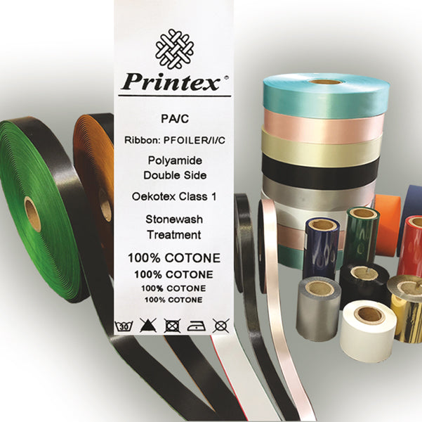 PRINTEX - PS-A - Nastro in tessuto - per trasferimento termico - 30 mm - Printex - rotolo da 50 m