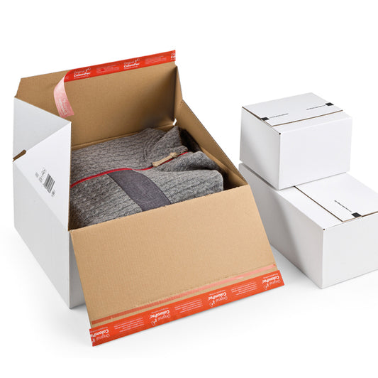 COLOMPAC - CP155.356 - Scatola e-commerce - per spedizioni - 38,9 x 32,4 x 16 cm - cartone - bianco - ColomPac
