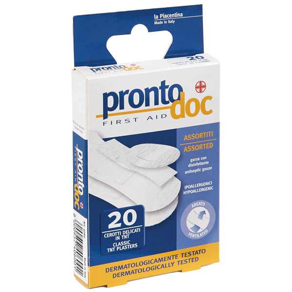 ProntoDoc - 4060 - Cerotti delicati - TNT - ProntoDoc - con adeisvo ipoallergenico - conf. 20 pezzi