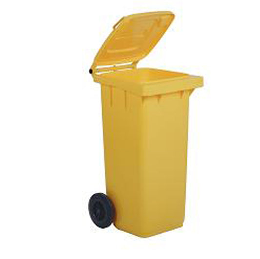 MobilPlastic - 1-120-5-GIA - Bidone carrellato - 48x55x93 cm - 120 L - giallo - Mobil Plastic