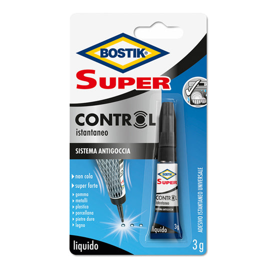 BOSTIK - D2737 - Colla istantanea universale Super Control - 3 gr - trasparente - Bostik