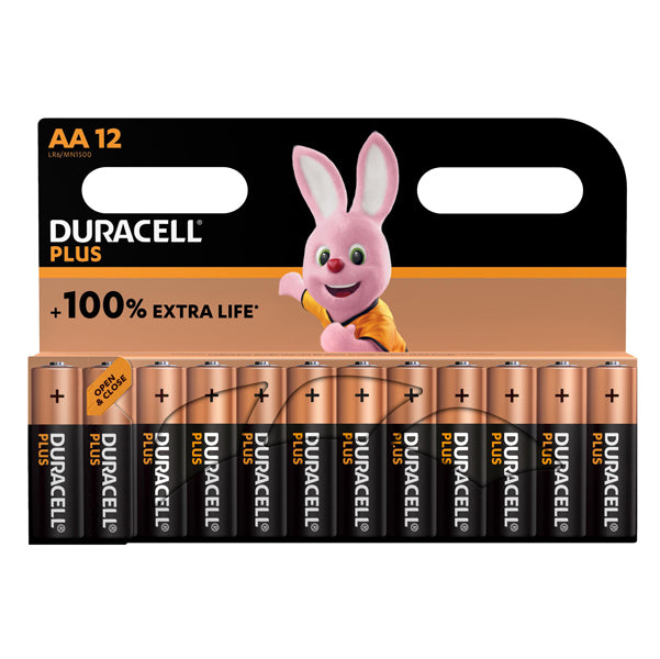 DURACELL - DU0121 - Blister 12 pile Stilo AA - Plus 100 - Duracell