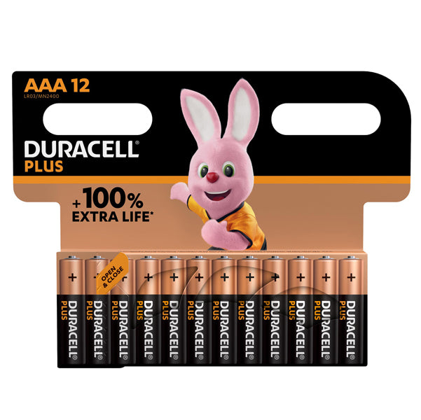 DURACELL - DU0221 - Blister 12 pile MiniStilo AAA - Plus 100 - Duracell