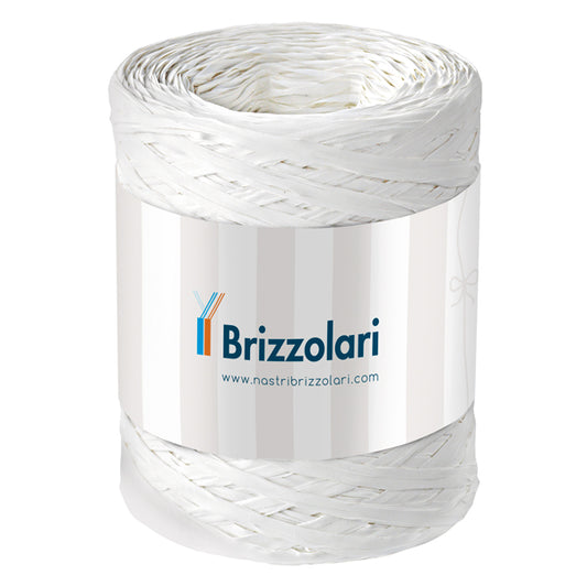 BRIZZOLARI - 01003701 - Nastro Rafia sintetica - bianco 01 - 5mmx200mt - Brizzolari