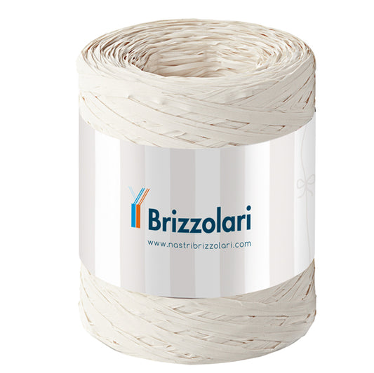 BRIZZOLARI - 01003725 - Nastro Rafia sintetica - avorio 25 - 5mmx200mt - Brizzolari