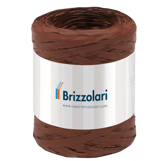BRIZZOLARI - 01003714 - Nastro Rafia sintetica - marrone 14 - 5mmx200mt - Brizzolari