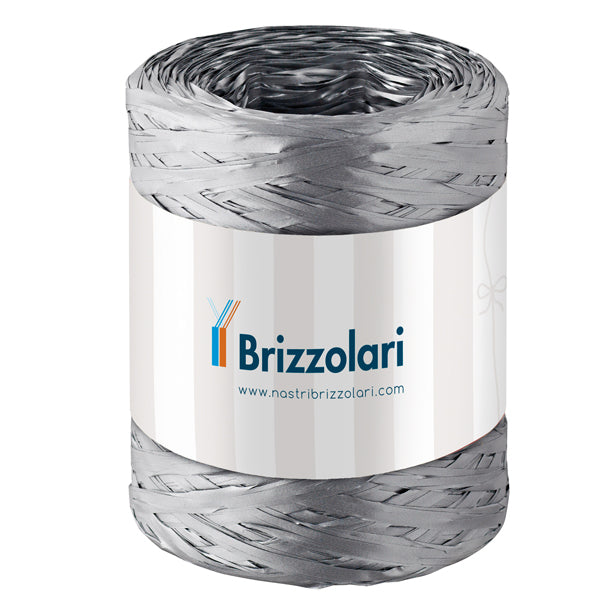 BRIZZOLARI - 01003744 - Nastro Rafia sintetica - argento 44 - 5mmx200mt - Brizzolari