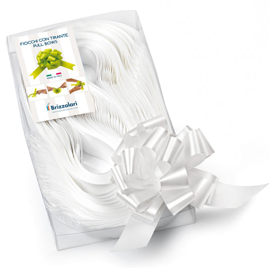 BRIZZOLARI - 00313201 - Nastri strip 6800 - in polipropilene - bianco 01 - per fiocco autocomponibile - 31 mm - diametro 13 cm - Brizzolari - conf. 30 pezzi