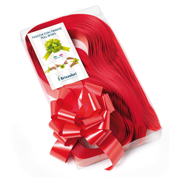 BRIZZOLARI - 00313207 - Nastri strip 6800 - in polipropilene - rosso 07 - per fiocco autocomponibile - 31 mm - diametro 13 cm - Brizzolari - conf. 30 pezzi