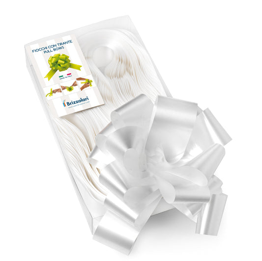 BRIZZOLARI - 00313301 - Nastri strip 6800 - in polipropilene - bianco 01 - per fiocco autocomponibile - 50 mm - diametro 20 cm - Brizzolari - conf. 30 pezzi