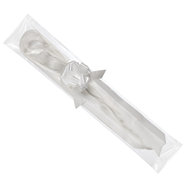 BRIZZOLARI - 00313501 - Nastri strip 6800 - in polipropilene - bianco 01 - per fiocco autocomponibile - 50 mm - diametro 20 cm - Brizzolari - conf. 50 pezzi