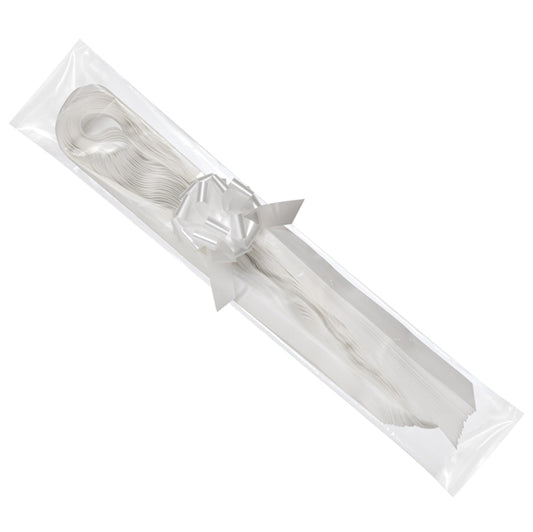 BRIZZOLARI - 00313501 - Nastri strip 6800 - in polipropilene - bianco 01 - per fiocco autocomponibile - 50 mm - diametro 20 cm - Brizzolari - conf. 50 pezzi